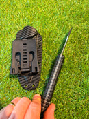 Faca Tática Full Tang no Aço M390 Cabo G10 Coldre Kydex TATICA-PL-D-P