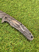 Canivete Semiautomático Design Tubarão Cinza CJ-237