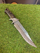 Faca Premium Estilo Damasco com Cabo em Madeira Natural HA-189