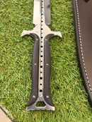 Espada Gládio Adaga de Dois Gumes com Cabo G10 e Bainha Premium de Couro – SLK-YX47