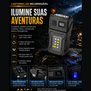 Lanterna LED Recarregável Multifuncional com Base Magnética