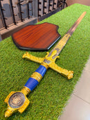 Espada Medieval Rei Salomão Azul em Aço – PFL4914BL