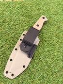 Faca Tática Full Tang + Bainha Kydex com Clip Ajustável – GD-A11 Cáqui