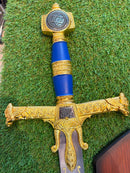 Espada Medieval Rei Salomão Azul em Aço – PFL4914BL