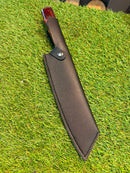 Faca Chef Modelo Santoku Brinde Caixinha e Bainha Couro CJ-AC002