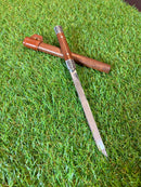 Mini Faca Estilo Tantō Japonesa com Bainha em Madeira CJ-253