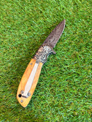 Canivete EDC Premium c/ Lâmina no Padrão Damasco OIF-A053