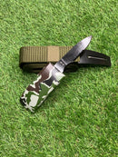 Cinto Tático Camuflado com Faca Velada AT02