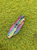 Canivete Rainbow Estilo Damasco com Clip TC-08A