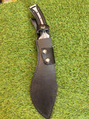 Faca Kukri Tática Serrilhada + bainha couro CJ-170