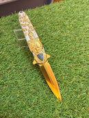 Canivete Cavaleiro Templário Dourado Medieval CJ-156