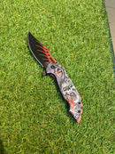 Canivete Semi Automático Dragão Flamejante TC-50