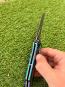 Canivete Rainbow Estilo Damasco com Clip TC-08A
