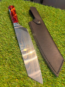 Faca Chef Modelo Santoku Brinde Caixinha e Bainha Couro CJ-AC002