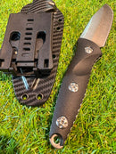 Faca Tática Full Tang no Aço M390 Cabo G10 Coldre Kydex TATICA-PL-D-P