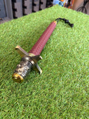 Bastão Retrátil 100cm Dourado com Empunhadura Emborrachada e Guarda Ajustável OIF-A138