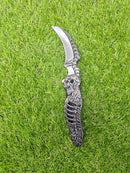 Canivete Caveira Full Metal Lâmina Curva Karambit TC01